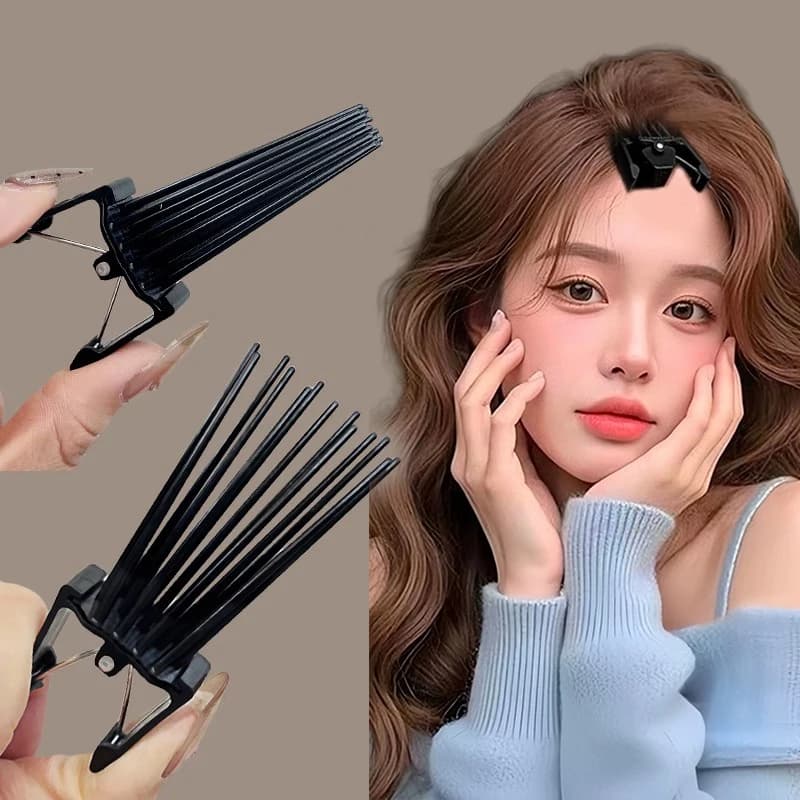 2 pièces Simple moelleux épingle à cheveux friser racine haute naturel moelleux pince à cheveux femm