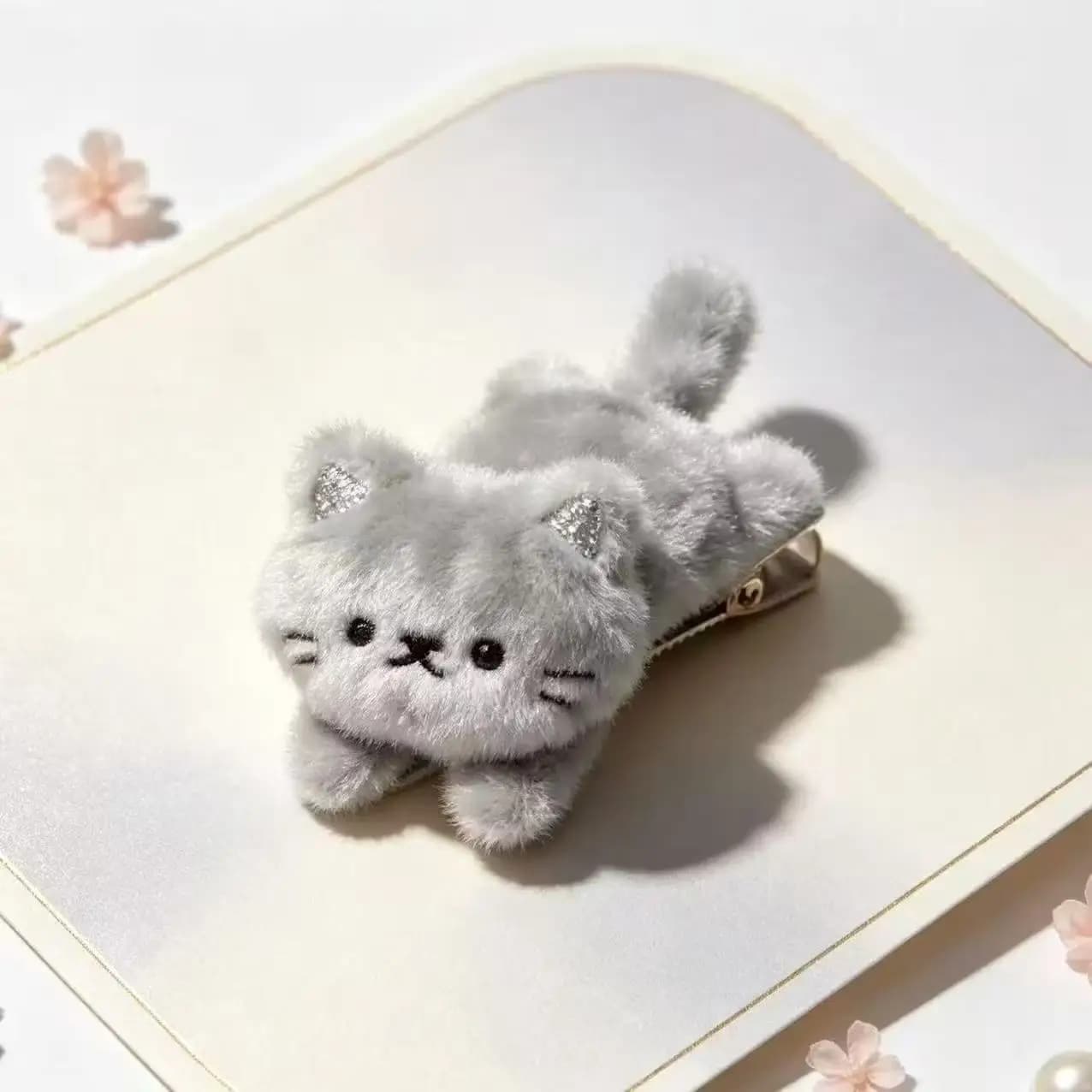 Barrettes à cheveux mignonnes en forme de chat, pinces latérales de dessin animé pour enfants, acces