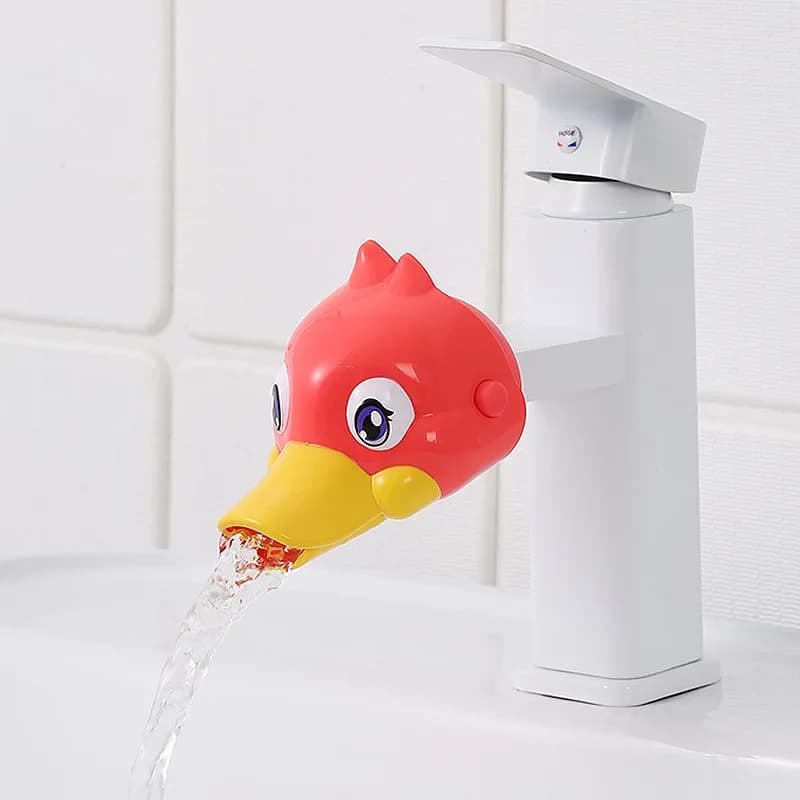 Dispositif pratique de cuisine en forme de canard de dessin animé, pour bébé, extension de robinet p