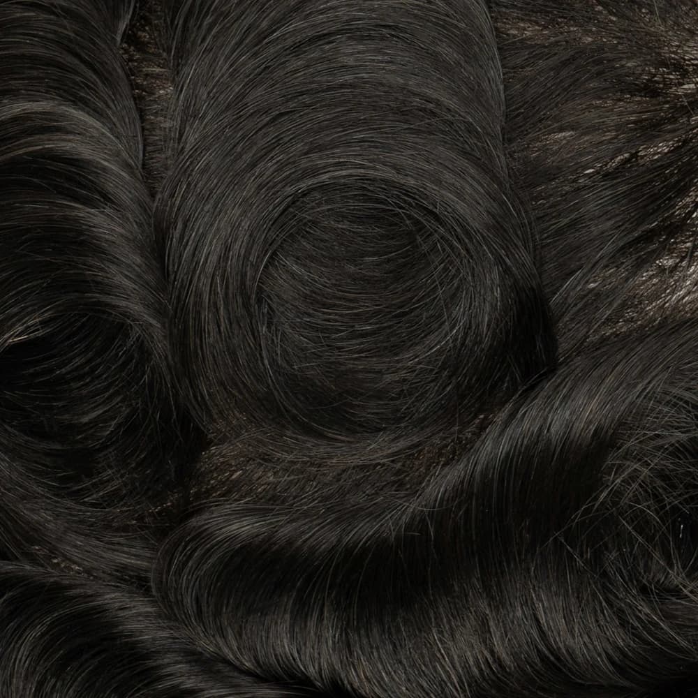 Prothèse capillaire personnalisée, lien Australie 7*10 17 # 40% gris en dessus, 60% gris sur les c