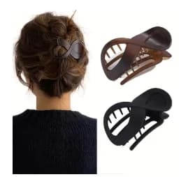 2 pinces à cheveux simples et mates, grandes pinces à cheveux neutres, adaptées aux cheveux épais et