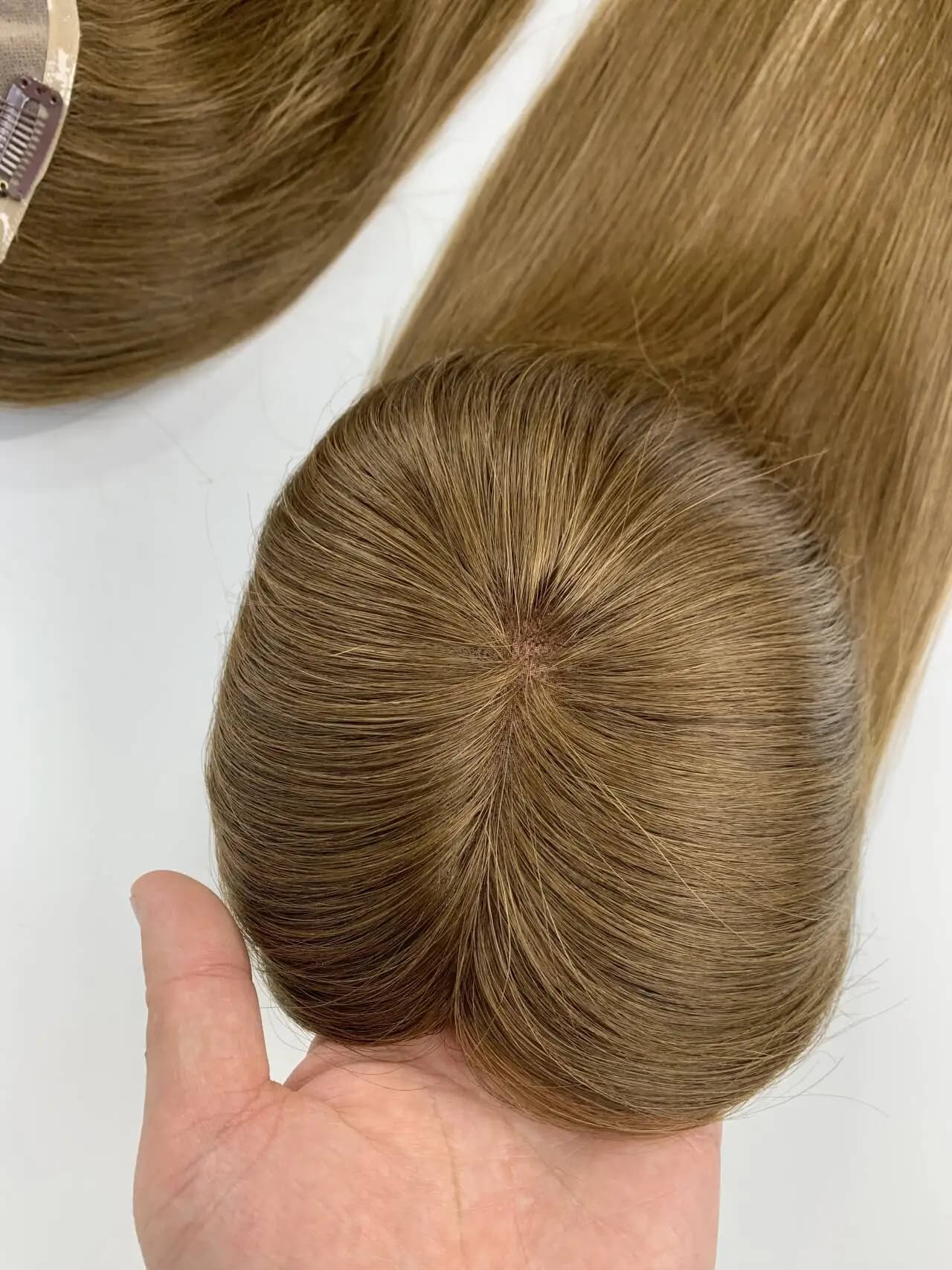 Topper de cheveux vierges Remy | Mono tissé à la main | Haute densité | Pas de perte de poils