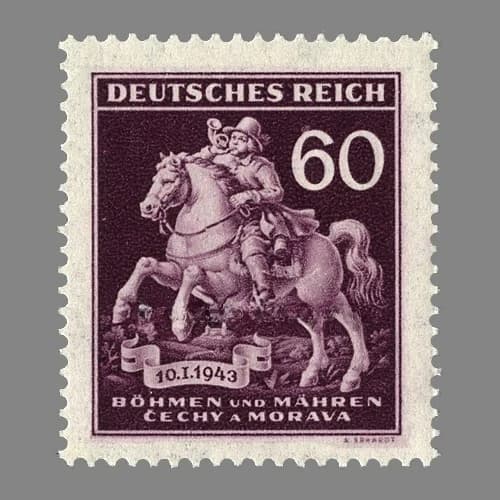 1 pièce/ensemble de nouvelles timbres-poste de Bohême et de Moravie 1943, timbres-poste du siecle XV