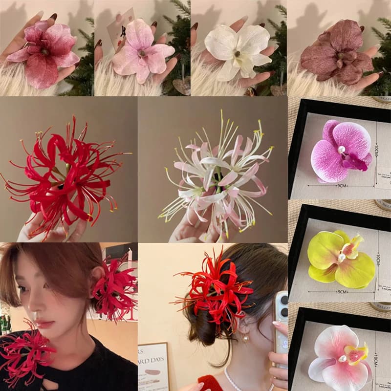Pince à cheveux à fleurs Super délicate