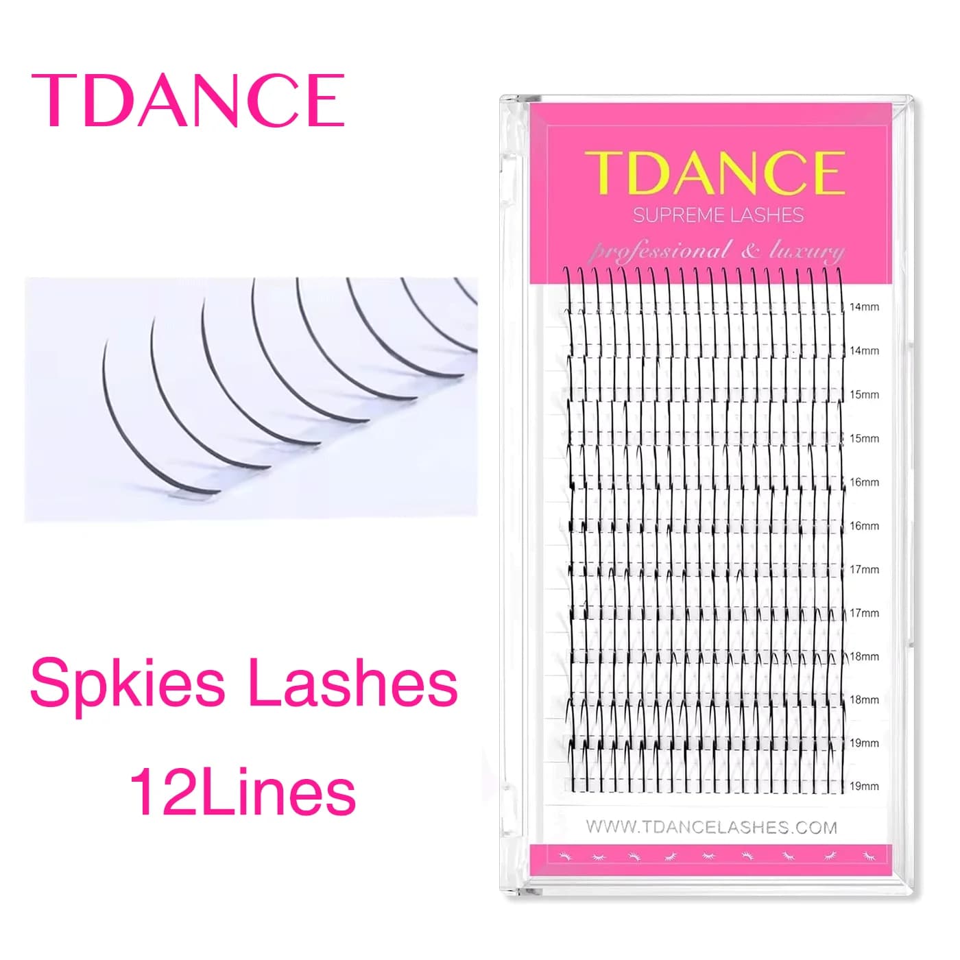 TDANCE – extensions de cils à pointes, 18mm, Volume vaporeux, individuels, longs, naturels, maquilla