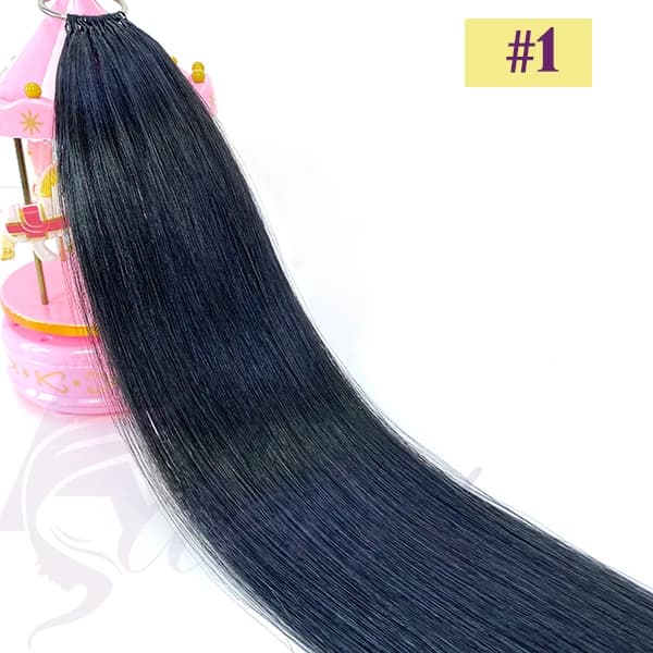 ADEIRS Nouvelles extensions de cheveux à double ligne en plumes, naturelles, en vrais cheveux humain