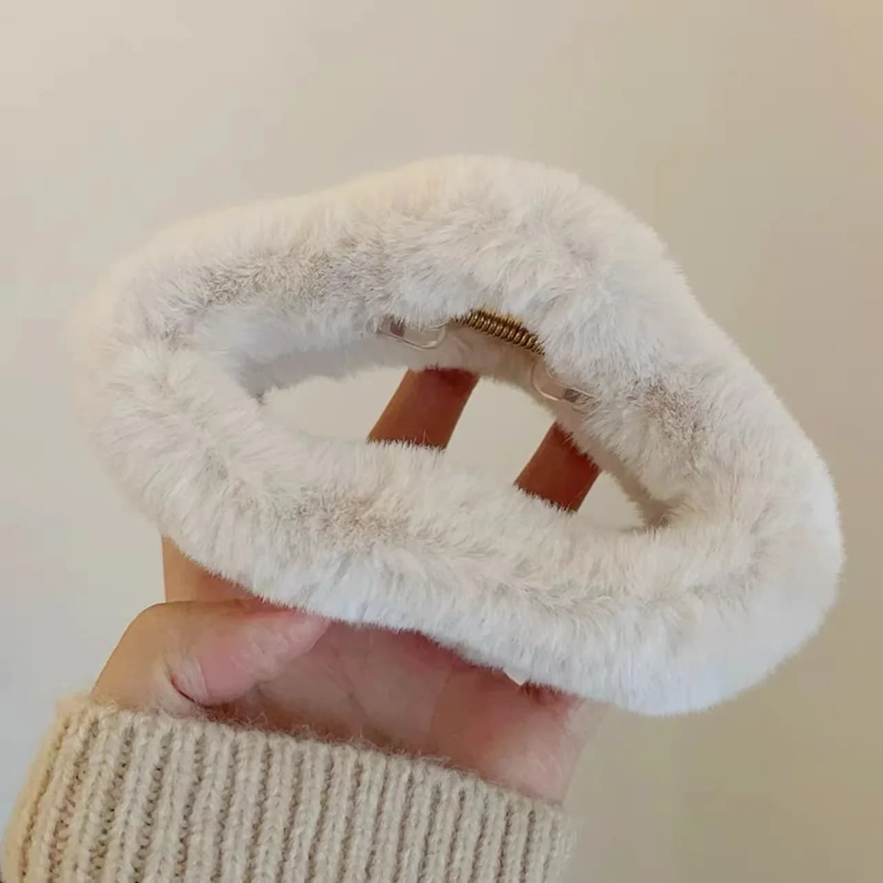 Pinces à cheveux en forme de nuage en peluche pour femmes, grande couleur unie, mode coréenne, éping