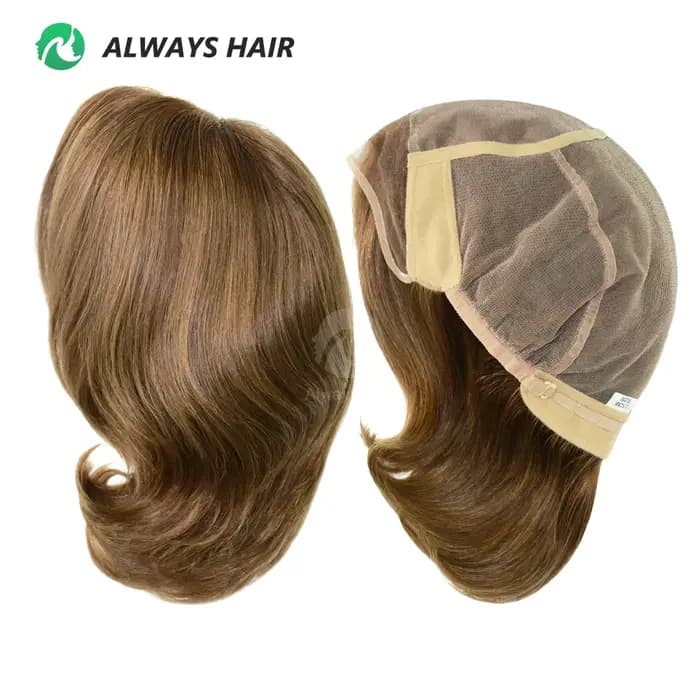 Moo73-Perruque Lace Front Wig naturelle courte, cheveux vierges, style français européen, 6 pouces,