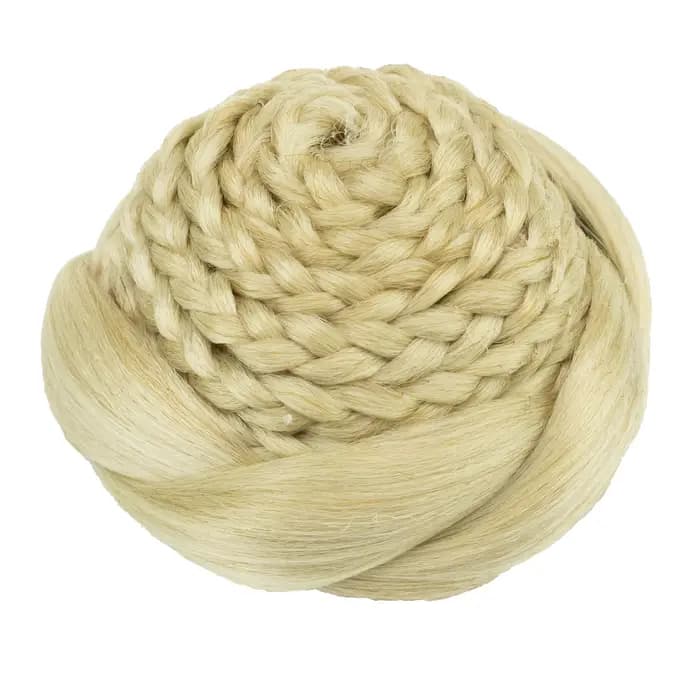 Cheveux synthétiques tressés Chignon danseur couverture de cheveux beignet postiches chouchous Chign