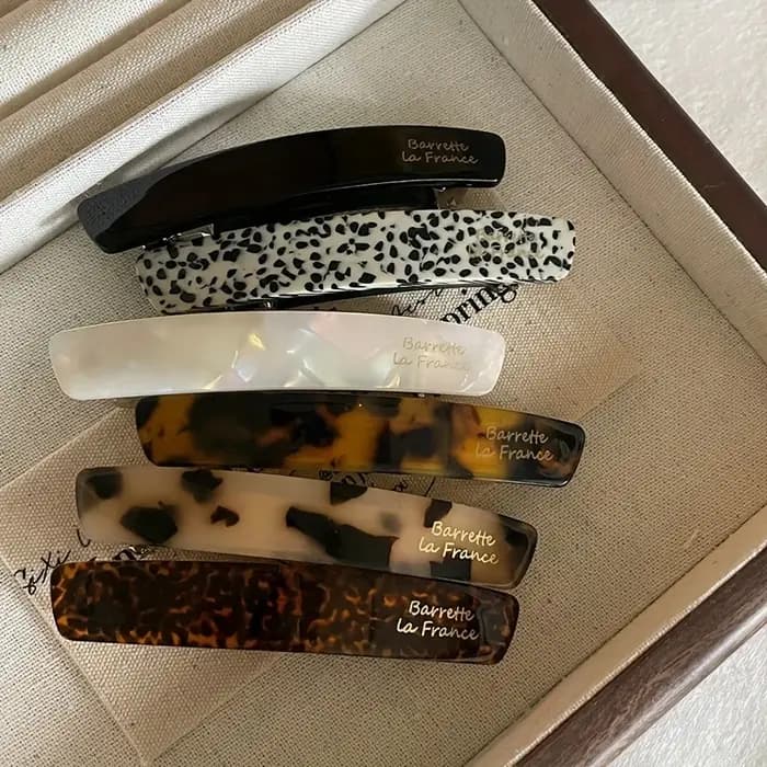 Pince à cheveux en acétate, Barrettes géométriques colorées élégantes, épingle à cheveux, accessoire