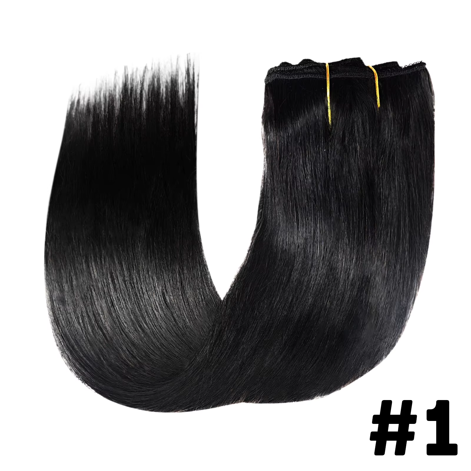 Extensions à clips brun chocolat Extensions de cheveux raides doux pince dans les Extensions de chev