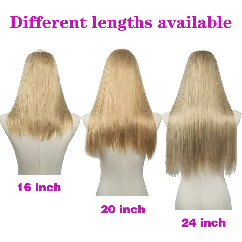 U partie perruques de cheveux humains Remy 180 densité blond cendré ouverture demi perruques pour le