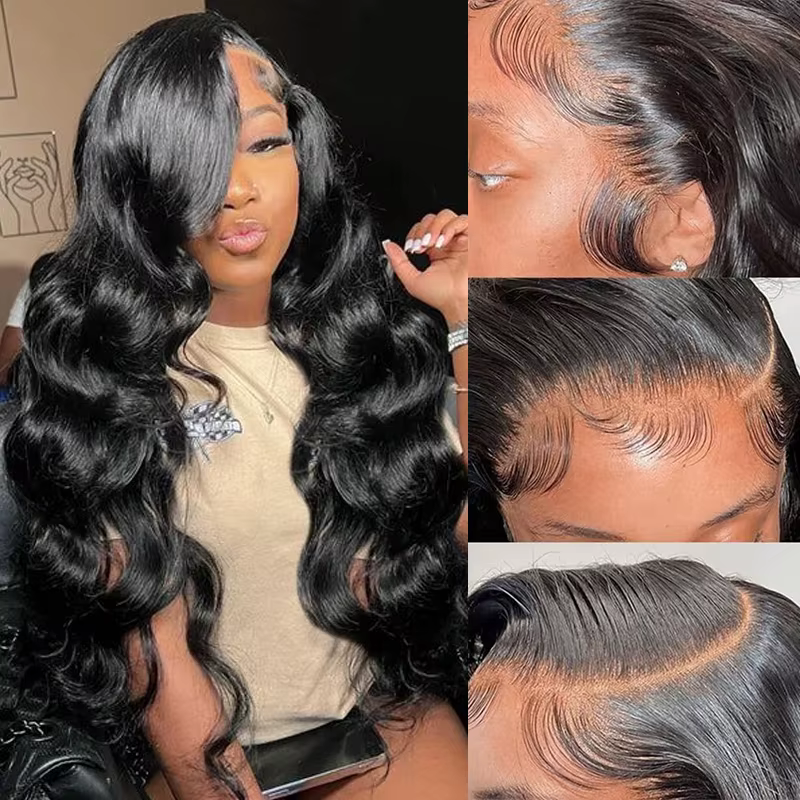 Perruque Lace Front Wig Body Wave Brésilienne Remy, Cheveux Naturels, 13x4 13x6, 100% de Densité, Pr