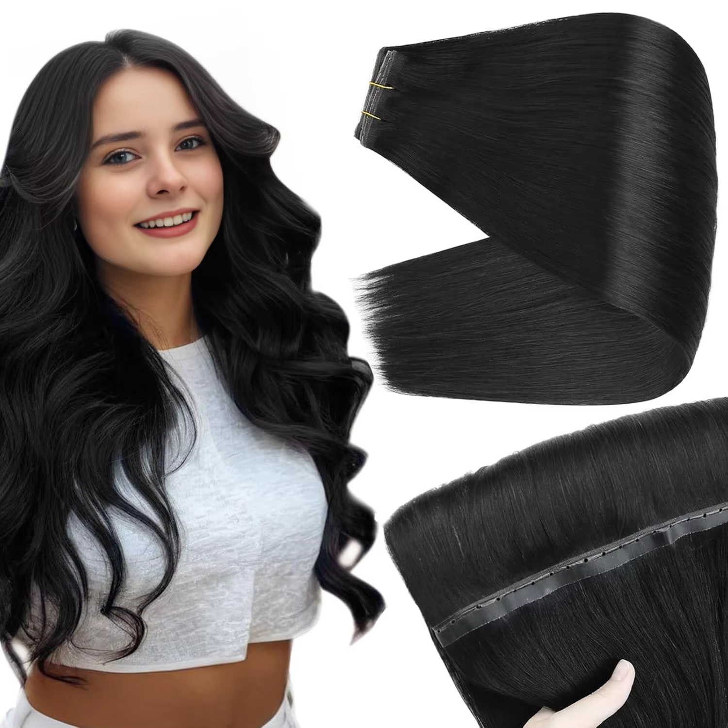 VeSunny papillon Extensions de cheveux vrais cheveux humains Balayage génie trame Extensions de chev