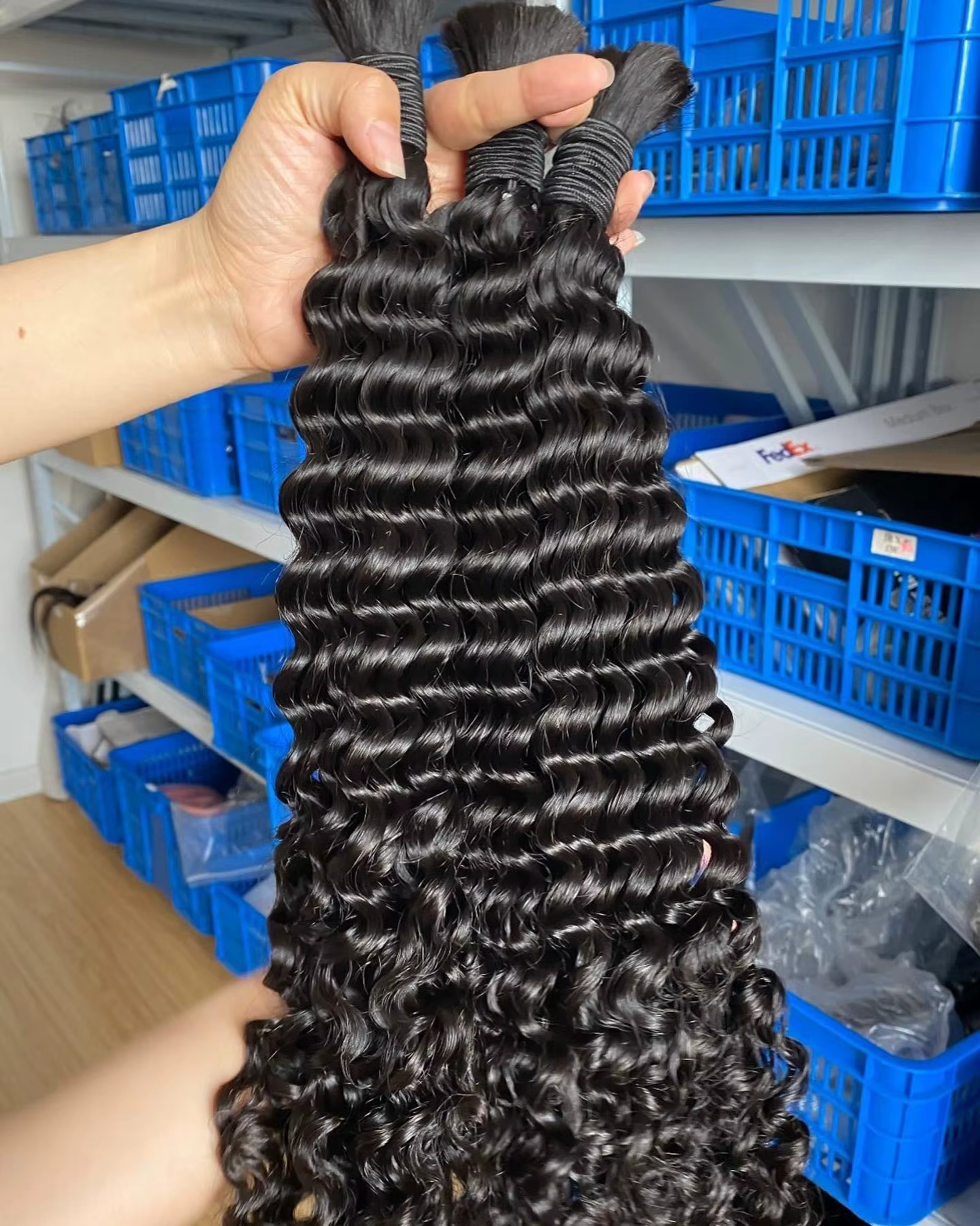 Cheveux humains naturels à tresser 26 28 pouces, ondulation profonde, en vrac, pour tresses bohèmes,