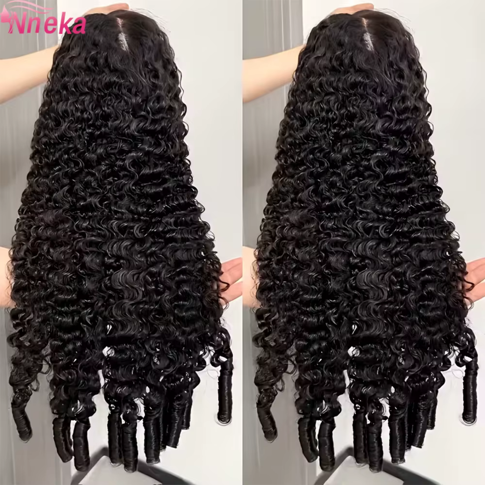 Perruque Cheveux Humains Bouclés Birmans 36 Pouces, Dentelle Frontale HD 13x4 13x6, Densité 200, Pré