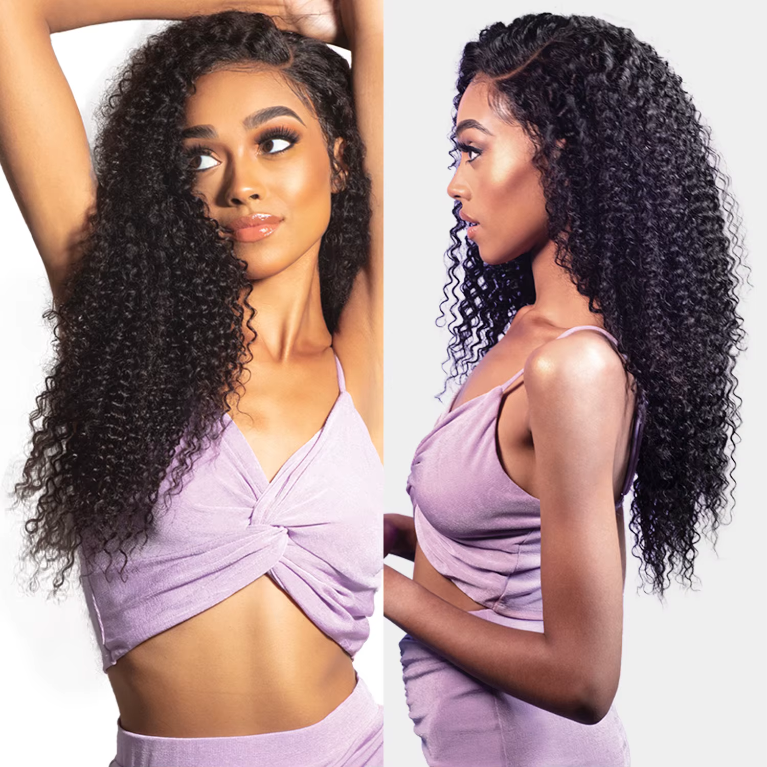 Shake-N-Go Tissage de cheveux vierges Remy brillants 3 paquets Curl espagnol – Doux, brillant, aspec
