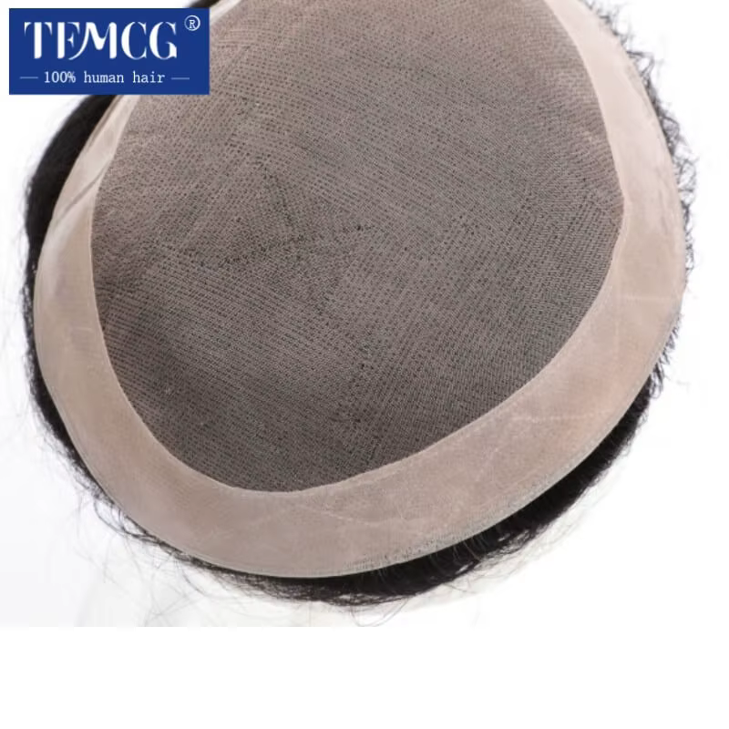 Hommes perruque cheveux humains toupet Mono mâle perruque 130% densité Durable mâle cheveux prothèse