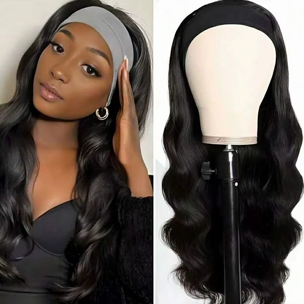 Bandeau perruques cheveux humains sans colle vague de corps bandeau perruque cheveux humains brésili