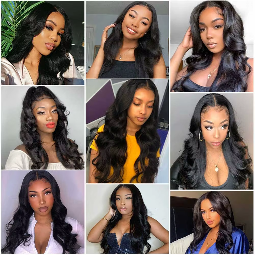 Perruque Lace Front Wig Body Wave Naturelle, Cheveux Humains, 4x4, 13x4, 13x6, HD, 14-34 Pouces, Pre