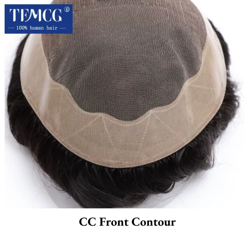 Hommes perruque cheveux humains toupet Mono mâle perruque 130% densité Durable mâle cheveux prothèse