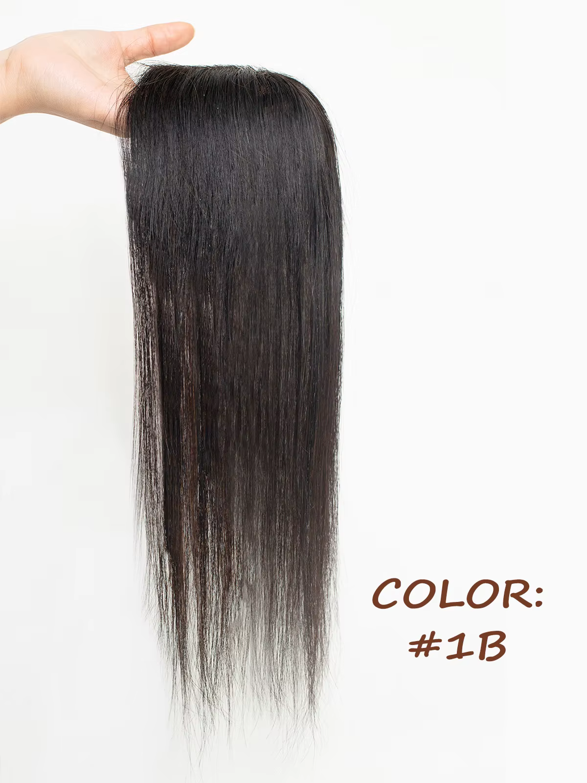 Topper en cheveux naturels pour femme : postiche élégant, facile à porter, volume et longueur instan