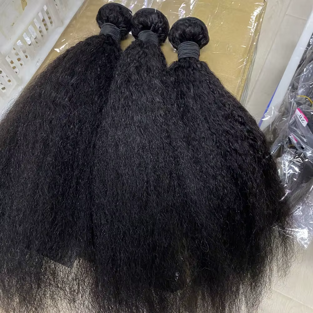 Kinky Straight Tissage Cheveux Humains Extension Cheveux 32 Inch Tissage Brésilienne 100% Human Hair