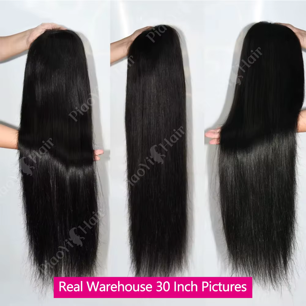 Straight Drawstring Human Hair Wigs Perruques Cheveux Humains Sans Colle 12A Perruques Cheveux Humai