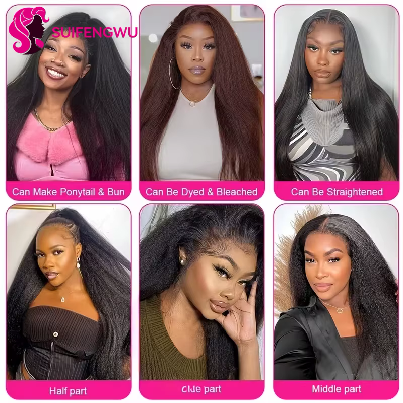 12A Kinky Straigh tssage Cheveux Humains Avec Fermeture 4X4 Closure Human Hair meche Tissages brésil
