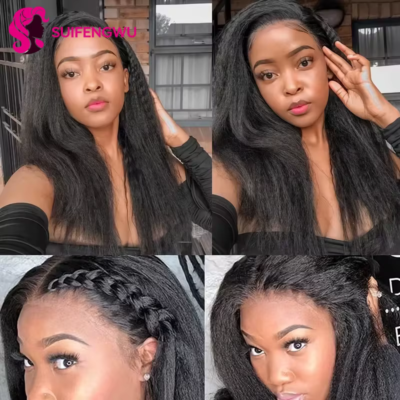 12A Kinky Straigh tssage Cheveux Humains Avec Fermeture 4X4 Closure Human Hair meche Tissages brésil