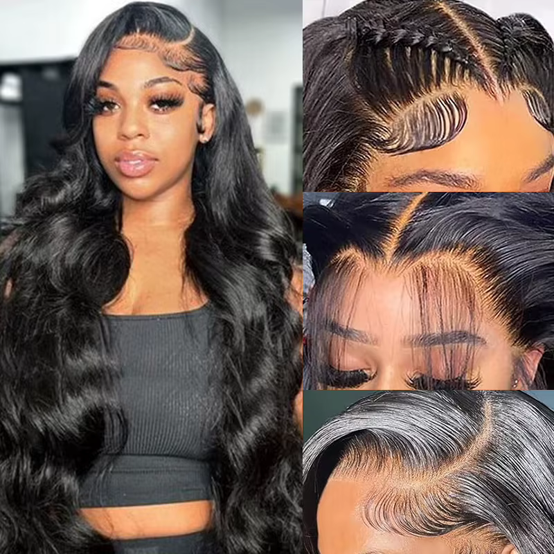 Perruque Lace Front Wig Body Wave Naturelle, Cheveux Humains, 13x6, 13x4, Pre-Plucked, Baby Hair, De