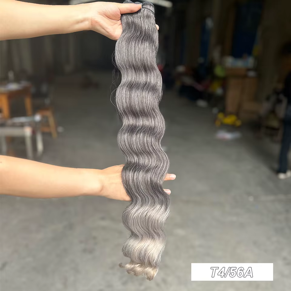 Magicae 30 pouces 200g/pièce Extension de cheveux synthétiques haute température ondulés gris, ombré