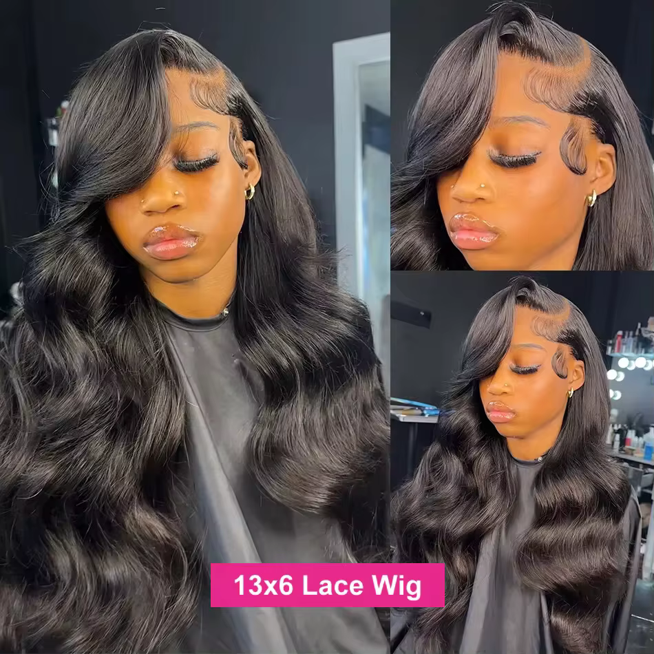Perruque Lace Front Wig Body Wave Naturelle, Cheveux Humains, 13x6, 13x4, Pre-Plucked, Baby Hair, De