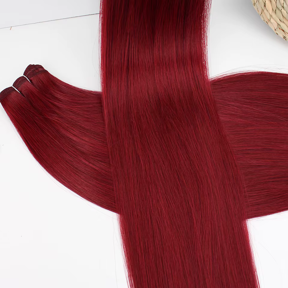 Bio cheveux raides paquets 26 "naturel doux résistant à la chaleur fibres synthétiques Extensions de