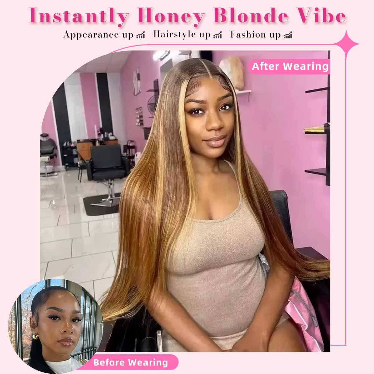 Perruque en cheveux humains de couleur blonde ombrée P4/27, 30 pouces, haute densité, 13x4, lisse, a