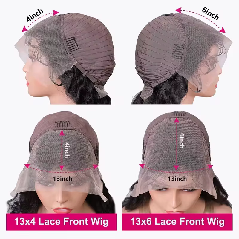 Perruque Lace Front Wig Body Wave Naturelle, Cheveux Humains, 13x6, 13x4, Pre-Plucked, Baby Hair, De