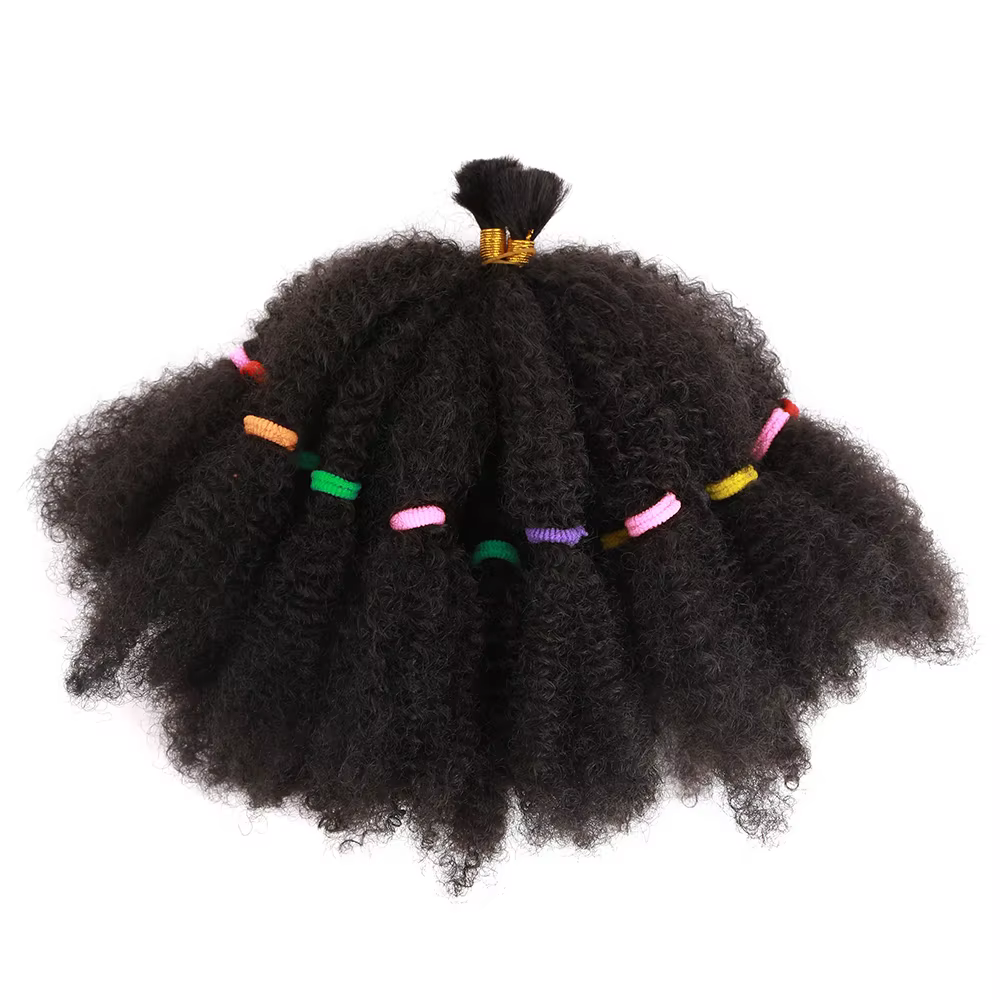 Afro crépus Marley tressage printemps torsion Crochet cheveux Extensions en vrac Faux Locs naturel n