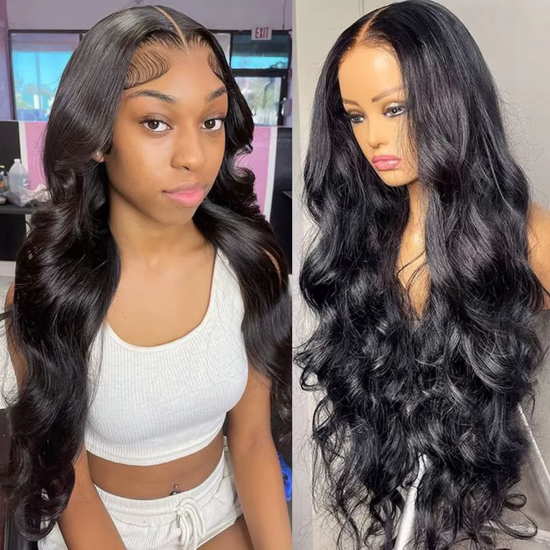 Perruque Lace Front Wig Body Wave Naturelle, Cheveux Humains, 13x6, 13x4, Pre-Plucked, Baby Hair, De