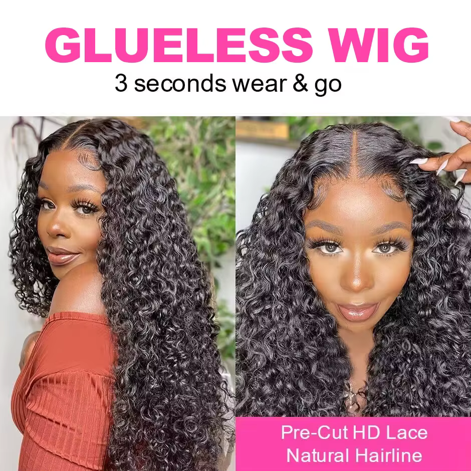 Wear And Go – perruque Lace Front Wig naturelle bouclée sans colle, cheveux humains, prêtes à pré-ép