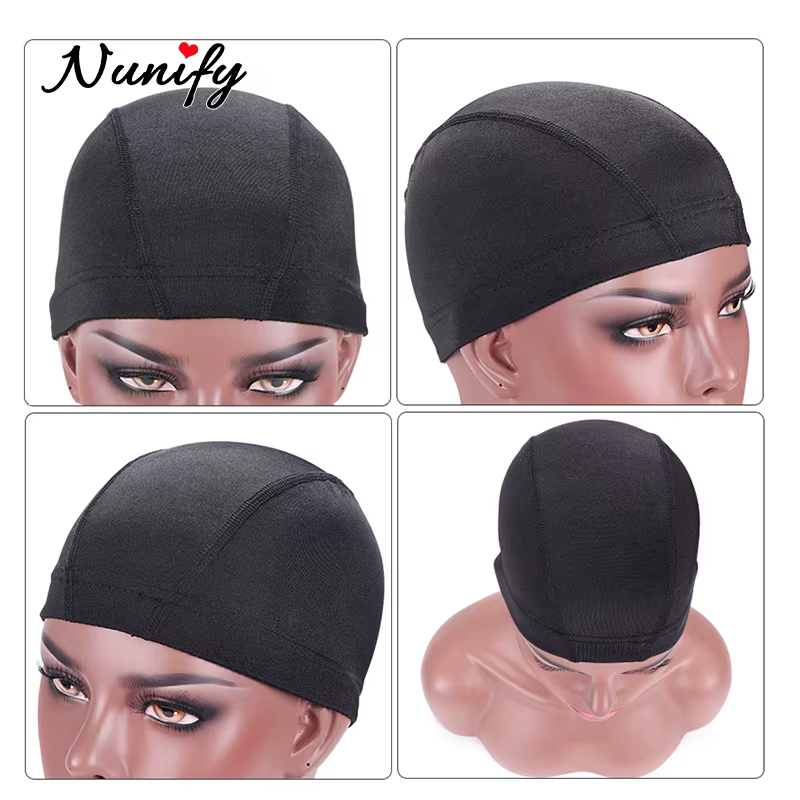 Nunify 1 pièces S M L vente en gros Spandex dôme casquette pour Bonnet Perruque noir filet à cheveux