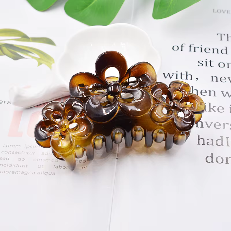 Pince à cheveux vintage pour femmes et filles, pince à cheveux élégante, pince à cheveux fleur, crab