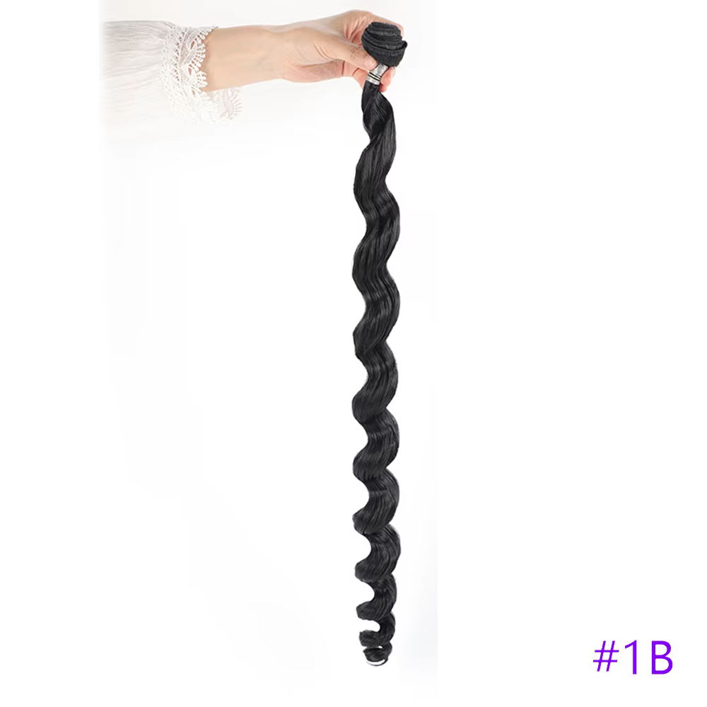 Extensions de cheveux synthétiques ondulés pour femmes, trames de cheveux synthétiques, cheveux long