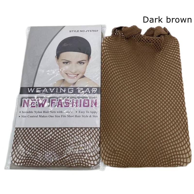 4 pièces TOP ouvert noir nouvelle mode tissage casquette extensible élastique filet à cheveux Snood