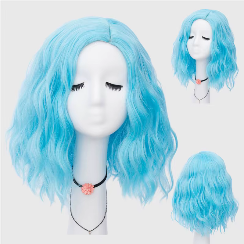 VICWIG – perruque synthétique courte ondulée pour femmes, bleu, rose, Orange, violet, blanc, noir, r