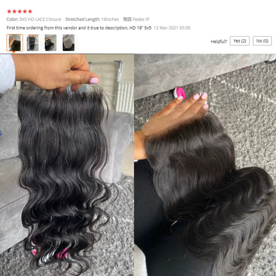 Perruque Lace Frontal Closure HD Invisible 5x5, cheveux humains Remy, Body Wave, pre-plucked, peau f