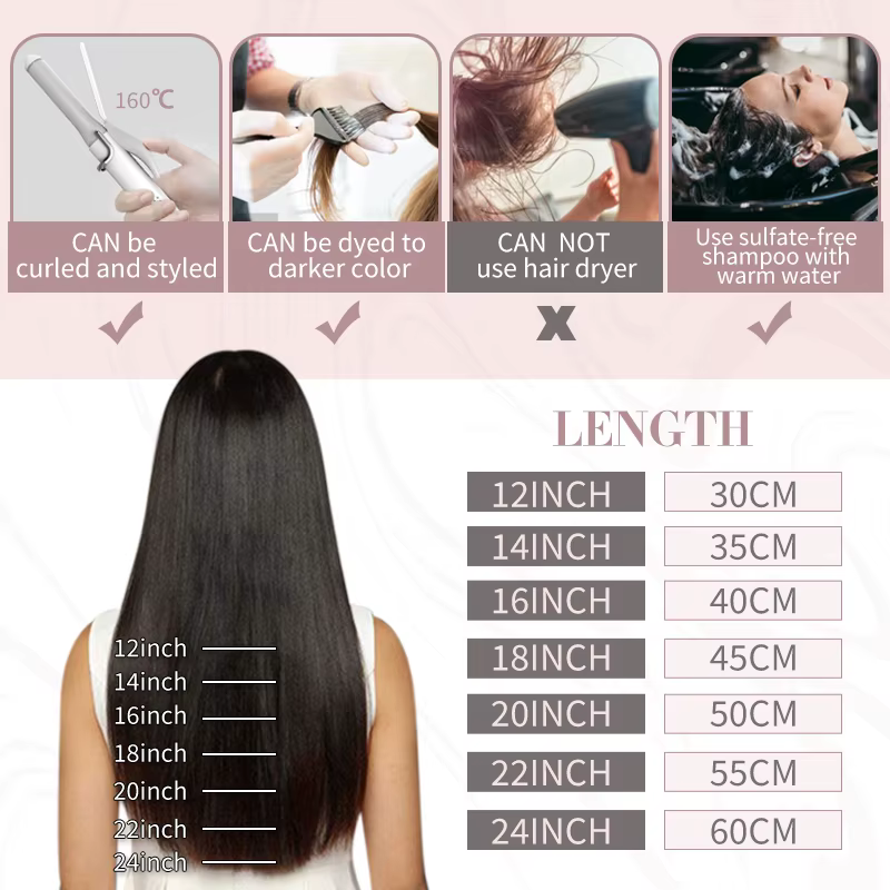 Ueget-Extensions de cheveux à clipser, Balayage argenté, Vrai Huamn, Cheveux naturels Remy, Tête com