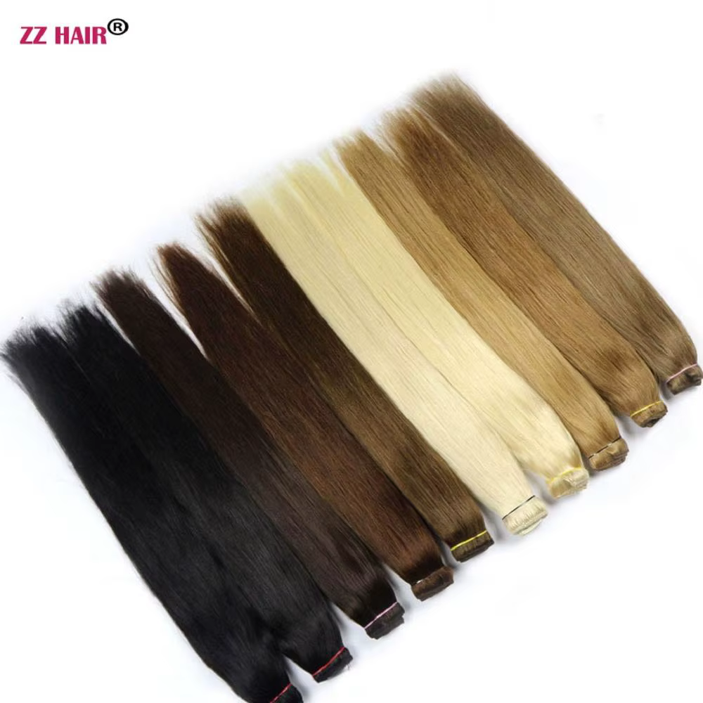ZZHAIR-Extensions de Cheveux 100% Brésiliens Naturels Remy, Lisses, 16 à 24 Pouces, 140g, 1 Pièce pa