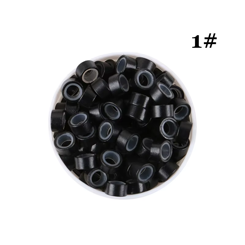 500 pièces 5,5 mm Microring Con Vite, micro anneaux/perles en silicone pour extensions de cheveux. 8