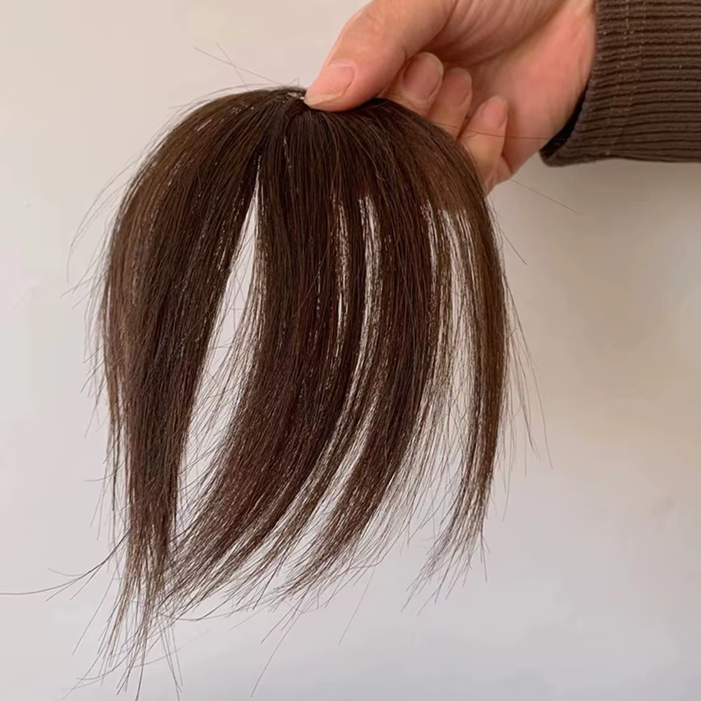 Pièces de décoration de cheveux pour femmes, toupet en dentelle, cheveux synthétiques avec couches d