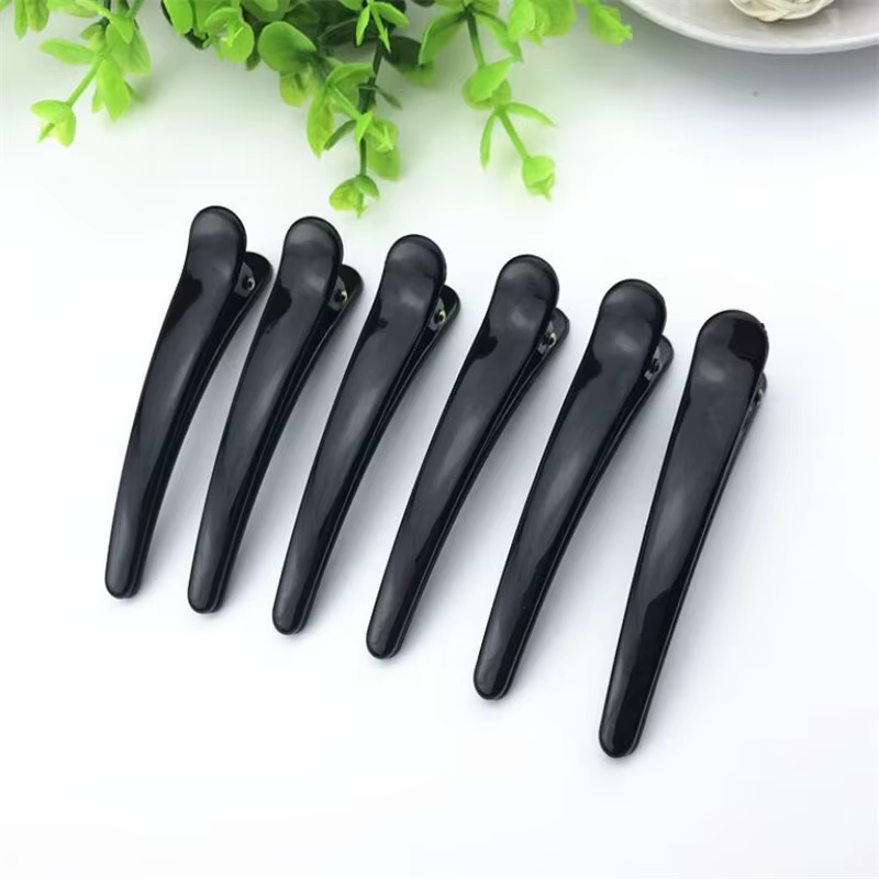 Pince à cheveux crocodile en plastique noir, 10 pièces, à broche unique, bricolage, accessoires pour